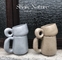 Retro Creative Big Ear Ceramic Mug Retro Nordic INS Style Coffee Cup Large Capacity Cup afternoon Tea Cup