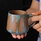 Large Handmade Terracotta Coffee Mug Household Water Mug Japanese Vintage Ceramic Coffee Cup